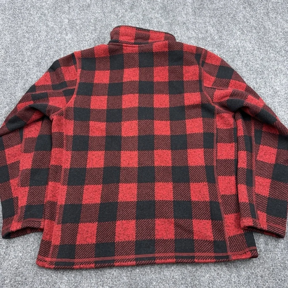 The North Face Novelty Gordon Lyons 1/4 Zip Men's Large Red Buffalo Plaid Fleece